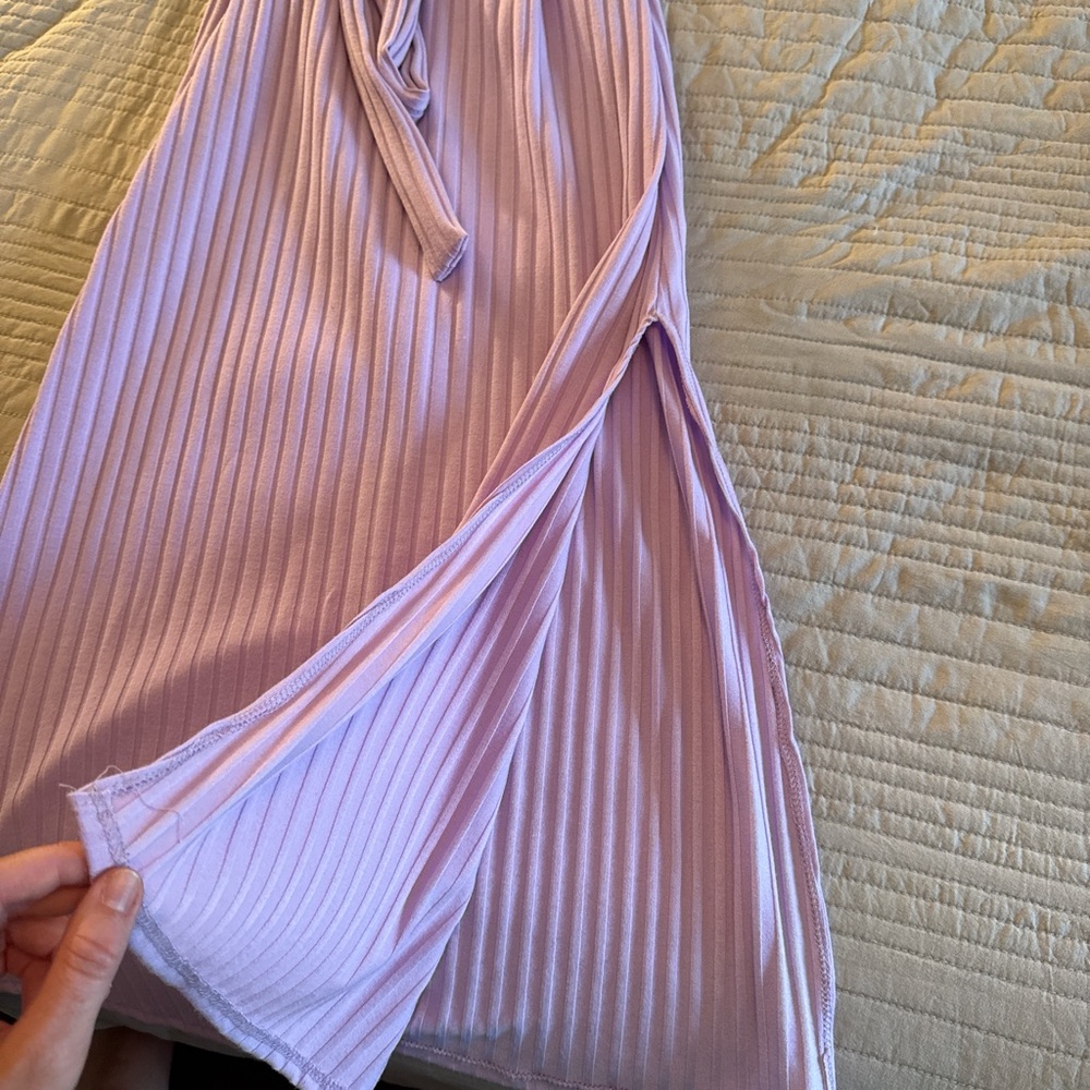 Olivia Rae Lilac Ribbed Dress Set - Picture 3 of 3